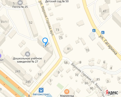 расположение на карте магазина НСП в Черкассах