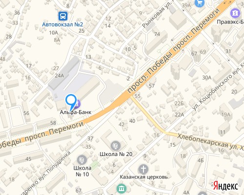 расположение на карте магазина НСП в Чернигове