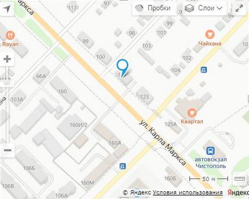 НСП в Чистополе на карте города