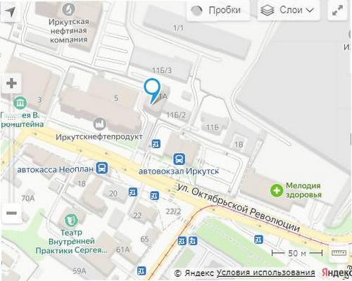 НСП в Иркутске на карте города