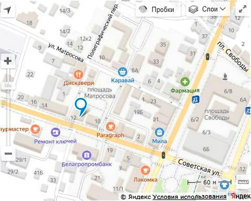 СЦ 379 на карте Кобрина: 