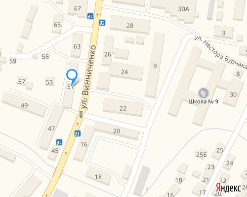 расположение на карте магазина НСП в Луцке