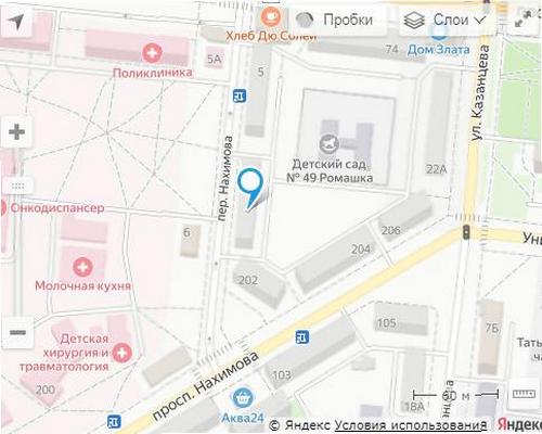 расположение на карте магазина НСП в Мариуполе №239