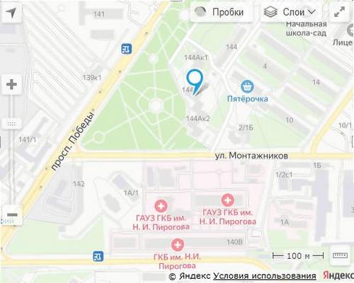 Сервисный центр NSP в Оренбурге на Яндекс карте города