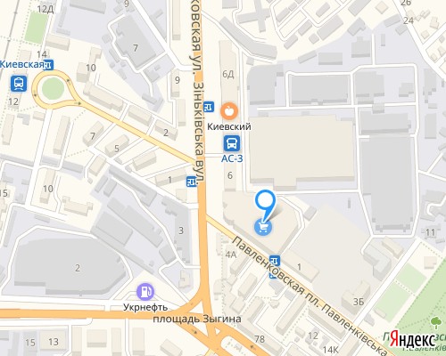 расположение на карте магазина НСП в Полтаве