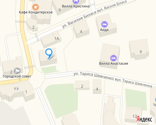 расположение на карте города магазина НСП в Трускавце №347