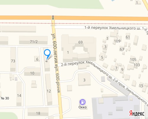 расположение на карте города магазина НСП в Виннице