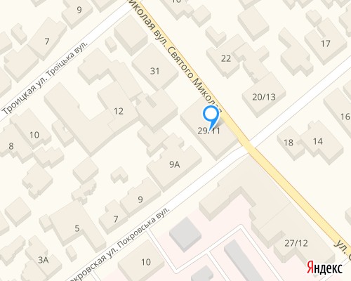 расположение на карте города магазина НСП в Запорожье